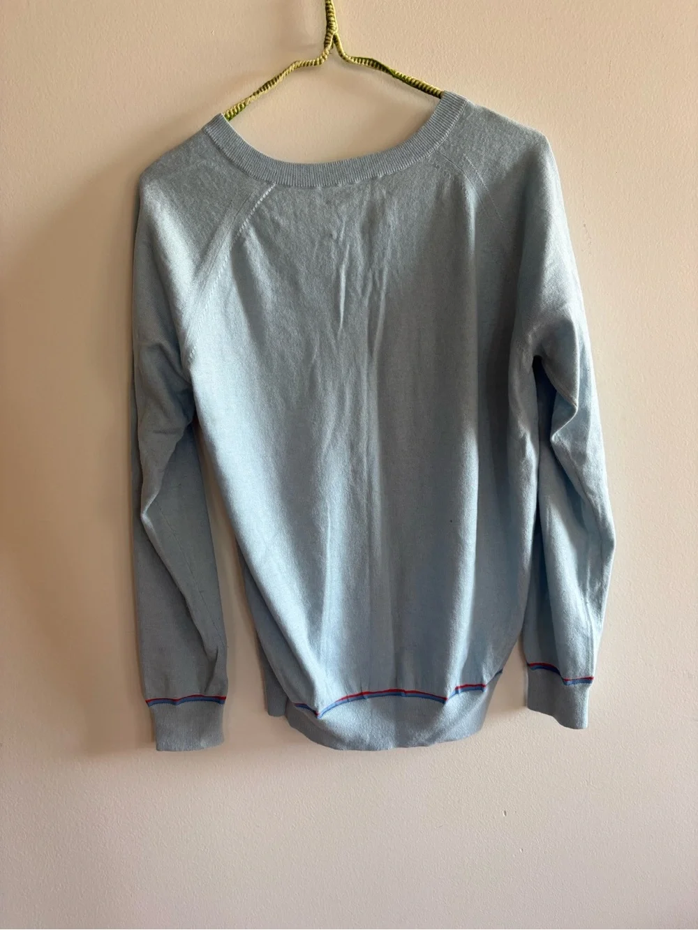 Tory Burch Light Blue V-Neck Sweater
